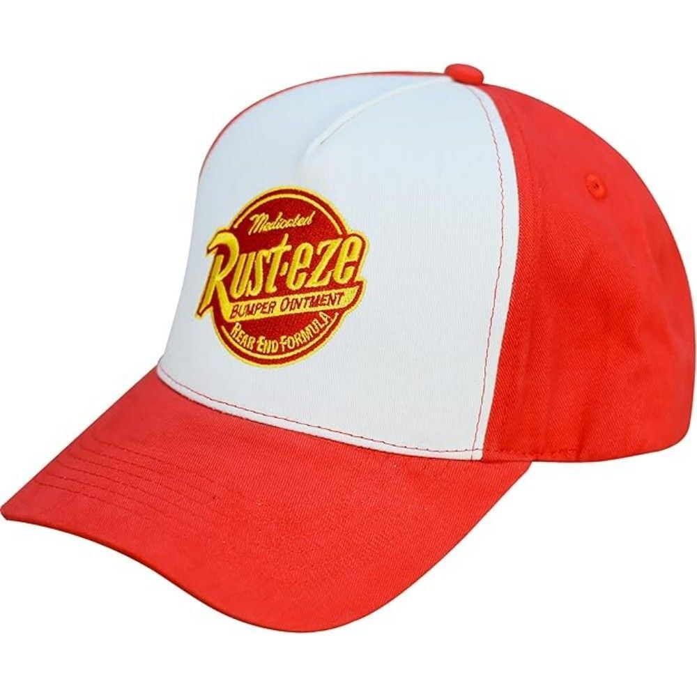 Disney Women's Pixar Cars Baseball Cap One Size Red Rust-eze Cotton Adjustable